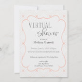 Einladung von Pastel Peach and Cream Virtual Duwer (Vorderseite)