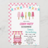 Einladung von Pastel Popsicle (Vorne/Hinten)
