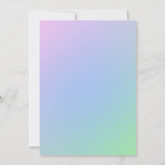 Einladung von Pastel Rainbow (Rückseite)