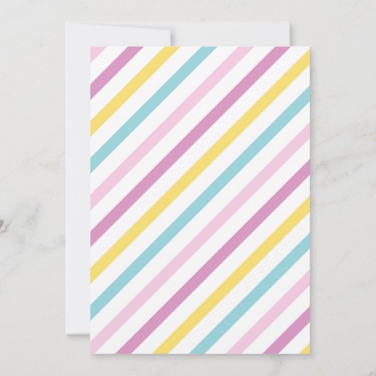 Einladung von Pastel Regenbogen (Rückseite)