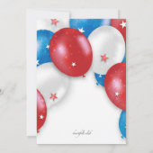 Einladung von Patrioten Balloons (Rückseite)