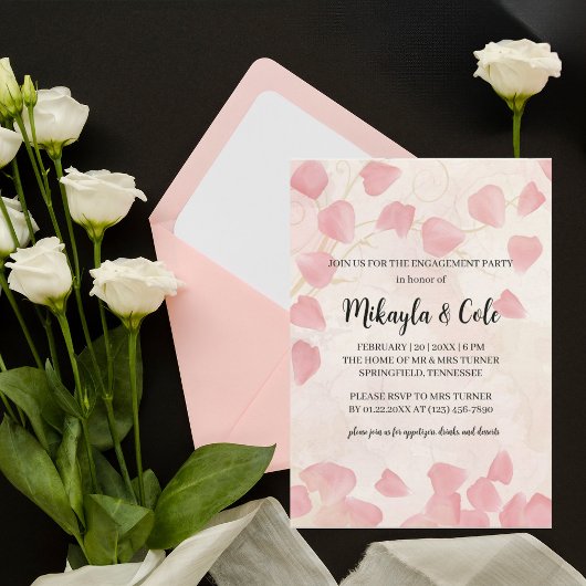 Einladung von Peach Petals & Cream Engagement