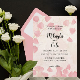 Einladung von Peach Petals & Cream Wedding
