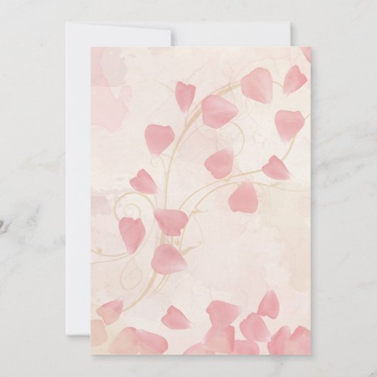 Einladung von Peach Petals & Cream Wedding (Rückseite)