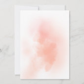 Einladung von Peach und Green Floral Wedding (Rückseite)