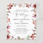 Einladung von Peach Watercolor Floral Wedding (Vorderseite)