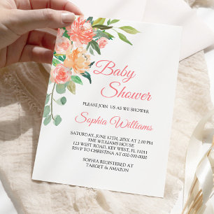Einladung von Peaches_And_Cream Baby Shower Girl