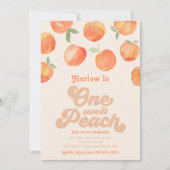 Einladung von Peachy One | Peach Birthday Einladun (Vorderseite)