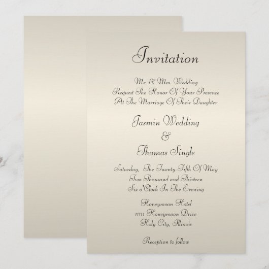 Einladung von Pearl Cream (Vorne/Hinten)