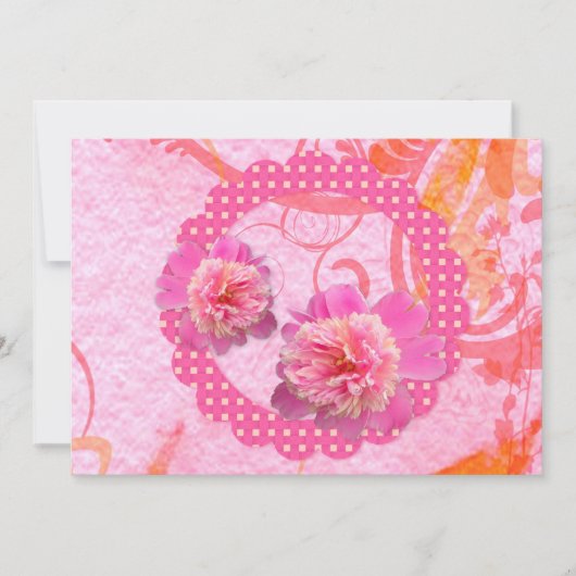 Einladung von Peonies (Vorderseite)
