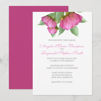 Einladung von Peonies Floral Wedding