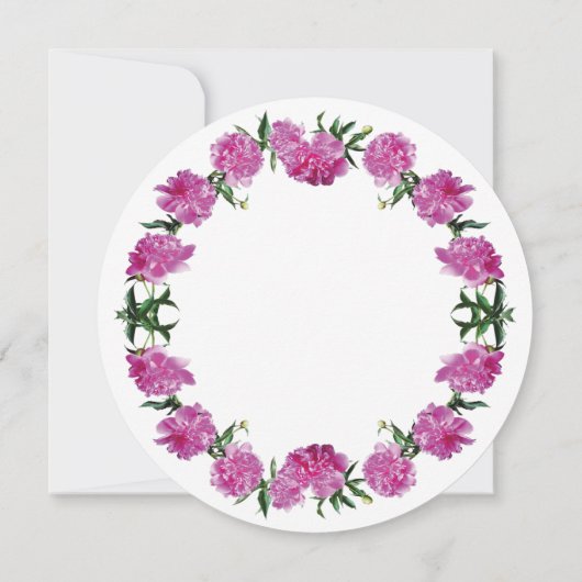 Einladung von Peony. Einladung (Rückseite)