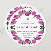 Einladung von Peony. Einladung (Vorne/Hinten)