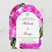 Einladung von Peony. Einladung (Vorne/Hinten)