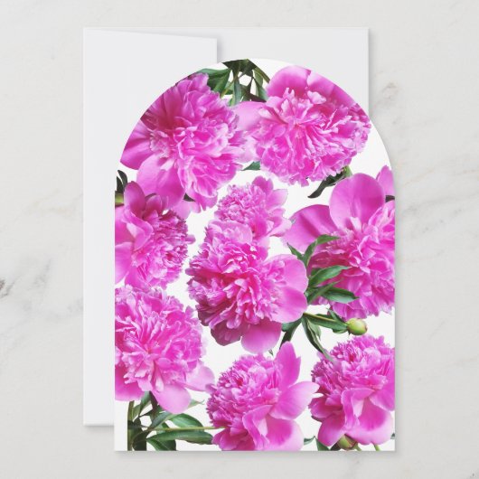 Einladung von Peony. Einladung (Rückseite)