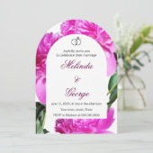 Einladung von Peony. Einladung (Stehend Vorderseite)