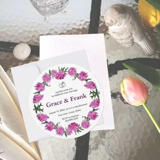 Einladung von Peony. Einladung