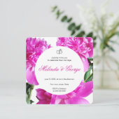 Einladung von Peony. Einladung (Stehend Vorderseite)