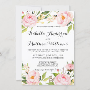 Einladung von Peony Floral Wedding