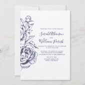 Einladung von Peony Simple Wedding (Vorderseite)