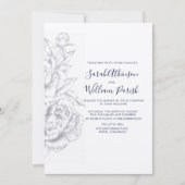 Einladung von Peony Simple Wedding (Vorderseite)