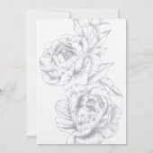 Einladung von Peony Simple Wedding (Rückseite)