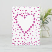 Einladung von Petal Heart (Stehend Vorderseite)