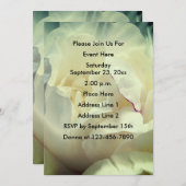 Einladung von Petals aus weißem Blume (Vorne/Hinten)