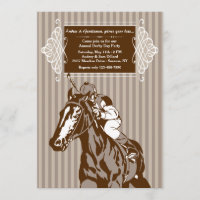 Einladung von Pferd und Jockey Stripe