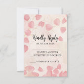 Einladung von Pfirsichen & Cream Wedding RSVP (Vorderseite)