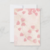 Einladung von Pfirsichen & Cream Wedding RSVP (Rückseite)