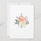 Einladung von Pfirsichen und Cremtaufen (Rückseite)