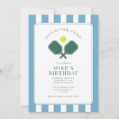 Einladung von Pickleball zum Geburtstag (Vorderseite)