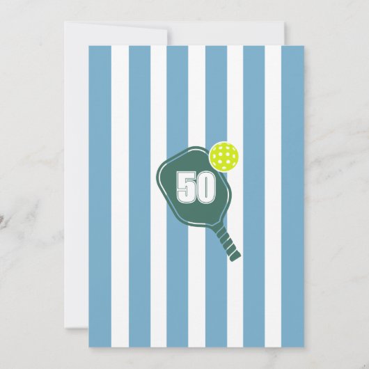 Einladung von Pickleball zum Geburtstag (Rückseite)