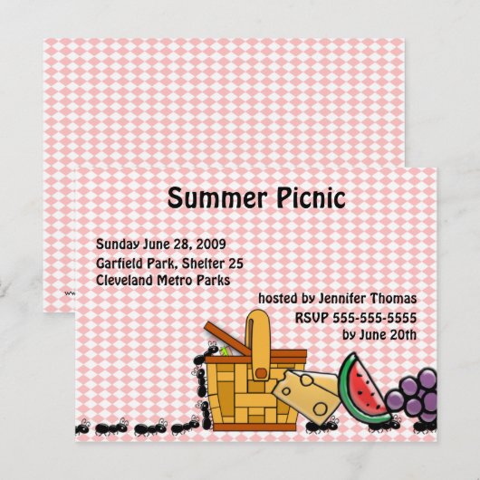 Einladung von Picnic Dives (Vorne/Hinten)