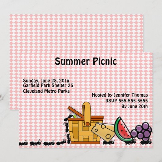 Einladung von Picnic Dives (Vorne/Hinten)