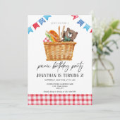 Einladung von Picnic Kid zum Geburtstag (Stehend Vorderseite)