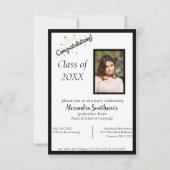 Einladung von Picture Abschluss in Black (Vorderseite)