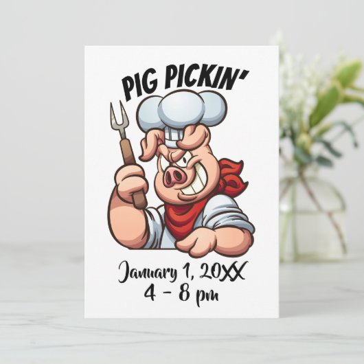Einladung von PIG PICKIN (Stehend Vorderseite)