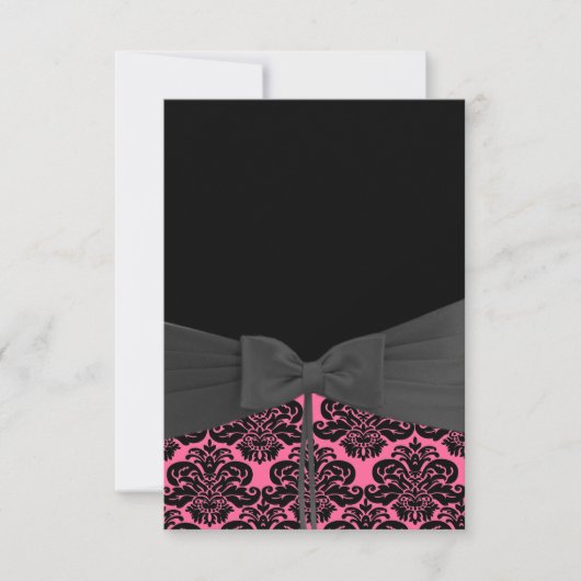 EINLADUNG VON PINK & BLACK DAMASK (Vorderseite)