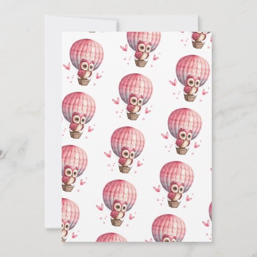 Einladung von Pink Boho 1. Geburtstag (Rückseite)