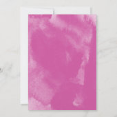Einladung von Pink Boho Watercolor Hochzeit (Rückseite)