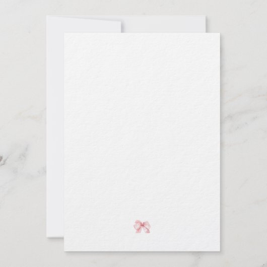 Einladung von Pink Bow (Rückseite)