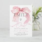 Einladung von Pink Bow (Stehend Vorderseite)