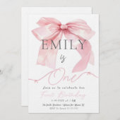 Einladung von Pink Bow (Vorne/Hinten)