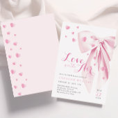 Einladung von Pink Bow Hearts Bridal Dusche