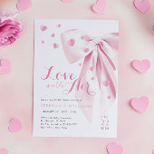Einladung von Pink Bow Hearts Bridal Dusche