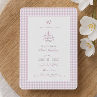 Einladung von Pink Gingham Girl zur Geburtstagspar