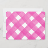 Einladung von Pink Gingham & Lemon (Rückseite)