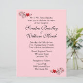 Einladung von Pink Hearts (Stehend Vorderseite)